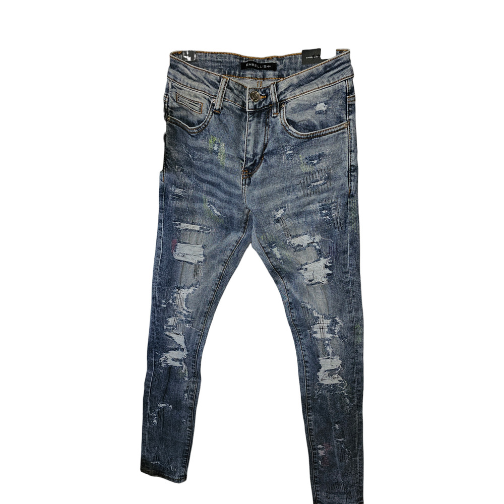 Embellish Denim By Design Distressed Jeans Size 28 X 32